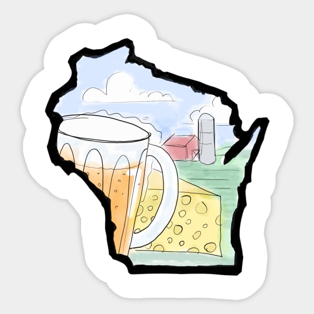 Wisconsin Sticker by TwoBroads